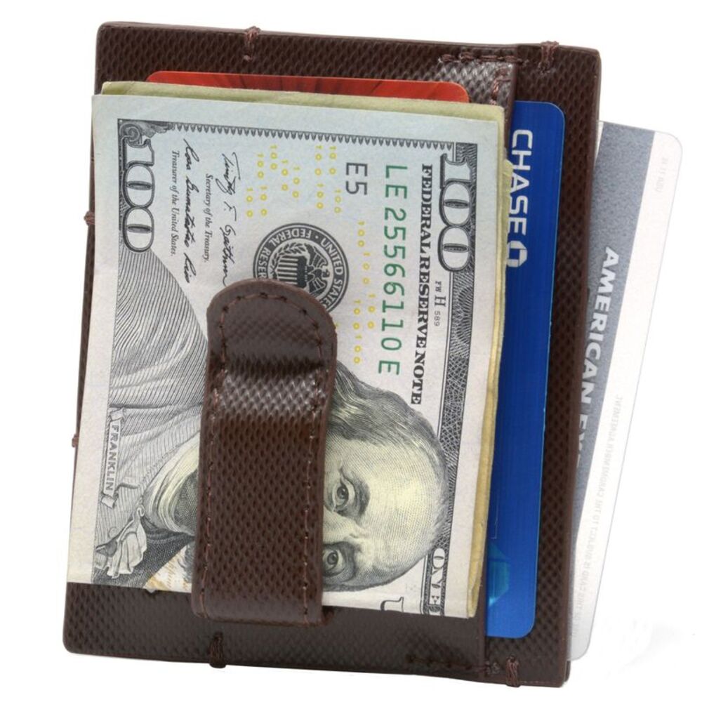 Alpine Swiss Double Diamond Mens RFID Money Clip Minimalist Front Pocket Wallet - Picture 1 of 5